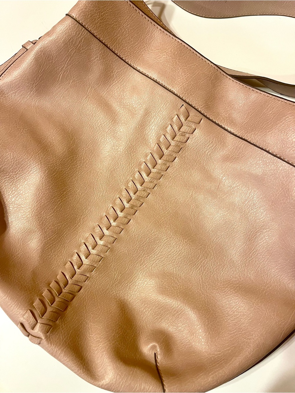 Blush Woven-Detail Shoulder Bag - Picture 3 of 12